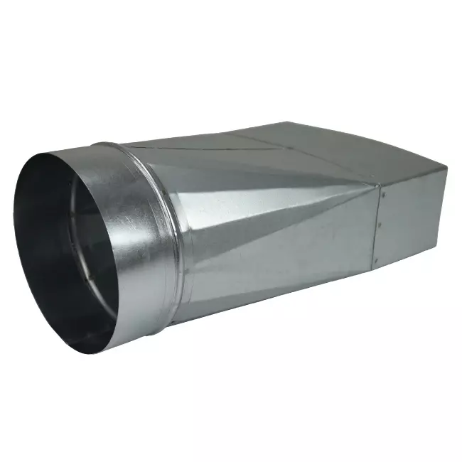Adapter 170x80 mm auf Durchmesser 125 mm für Rohrleitungen