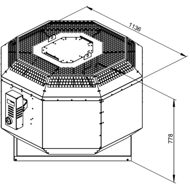 Dachventilator Rauchgasafvoer verticaal - DVN 630 D4 F4 30
