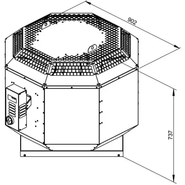 Dachventilator Gastro frequenzgesteuert - DVN 500 D4 30