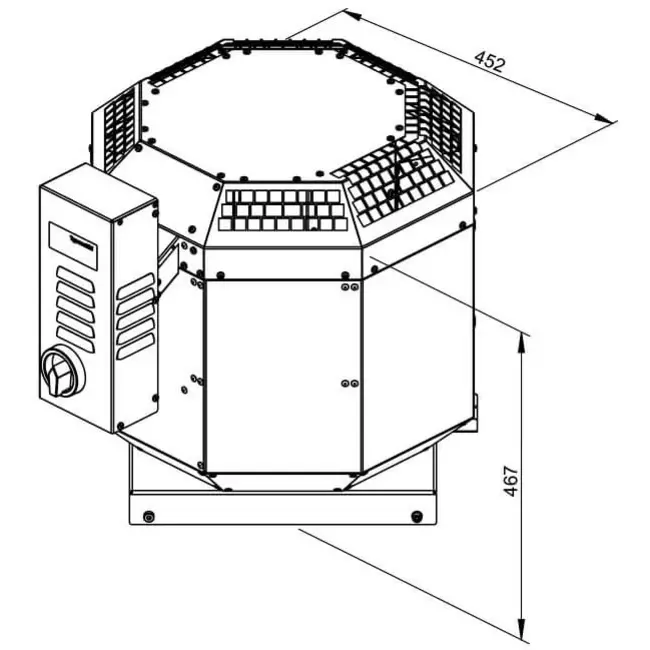 Dachventilator Gastro frequenzgesteuert - DVN 225 D2 30