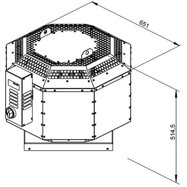 Dachventilator isoliert Verpflegung - DVNI 280 D2 30