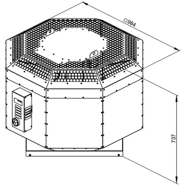 Dachventilator isoliert Verpflegung - DVNI 500 D4 30