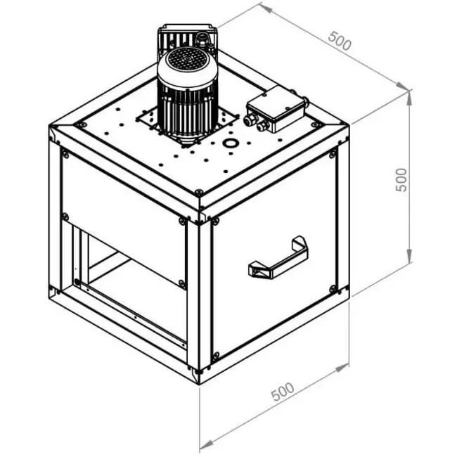 Kastenventilator Motor außerhalb des linearen Flusses - MPC 225 EC TI 30