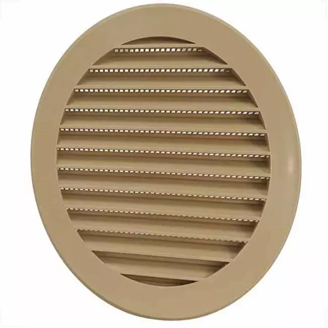 Lamellengitter Kunststoff  Ø125 mm beige - VR125Y