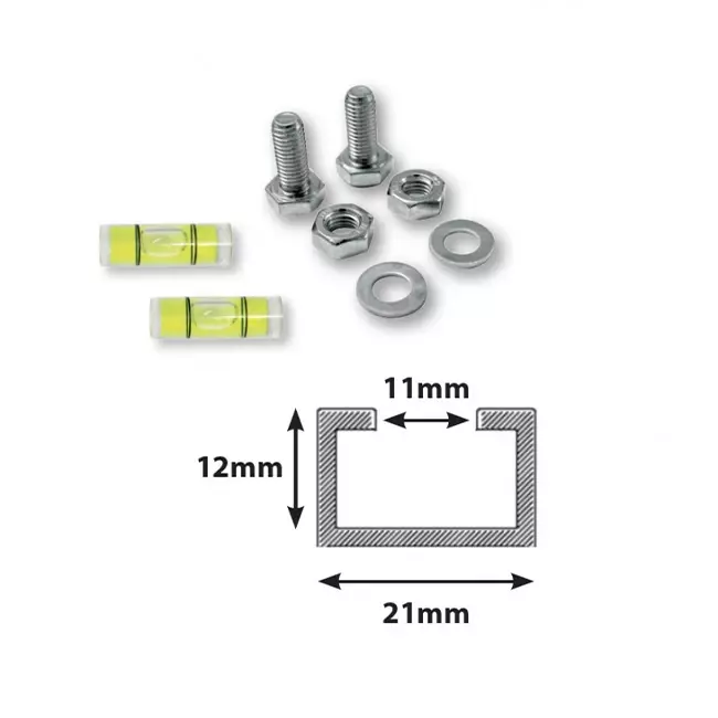SUMO Außengeräte-Montageschiene aus schwingungsdämpfendem Gummi 450 mm