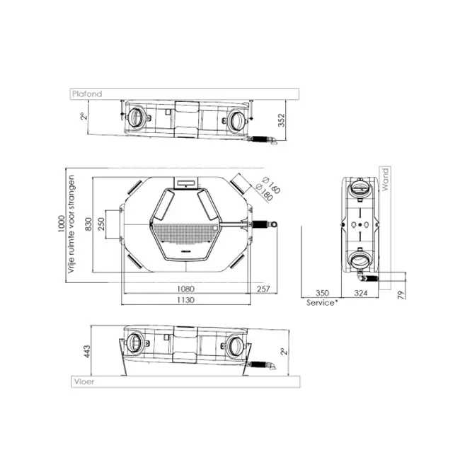 Orcon WRG Deckengerät HRC-360-OptiAir