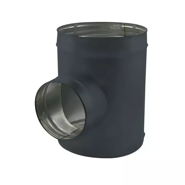 Wickelfalz T-StÃ¼ck 90° Ø 200mm mit Abzweigung nach Ø 160mm - maßgeschneidert RAL7016