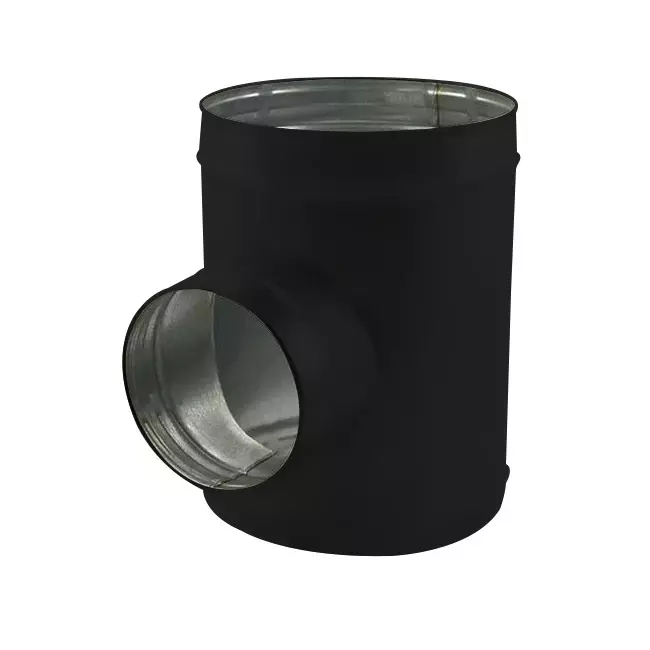 Wickelfalz T-StÃ¼ck 90° Ø 250mm mit Abzweigung nach Ø 200mm - maßgeschneidert RAL9005