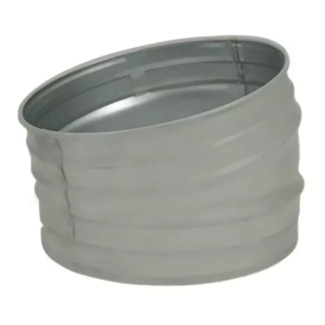 Wickelfalz Bogen 15° Ø 180mm - maßgeschneidert RAL7035