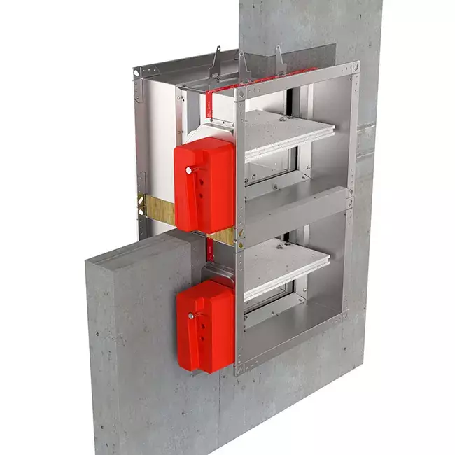 Brandschutzklappe rechteckig Handbetrieb - E-FD25 450x200 R