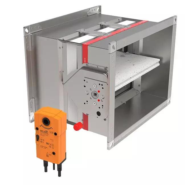 Rechteckiger Stellantrieb für Brandschutzklappen 24V - E-FD25 800x200 M24 S