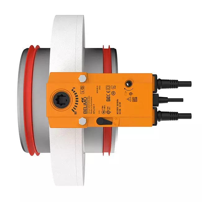 Brandschutzklappe rund kompakt 315 mm Servomotor 24V - E-FDC DD M24 D315