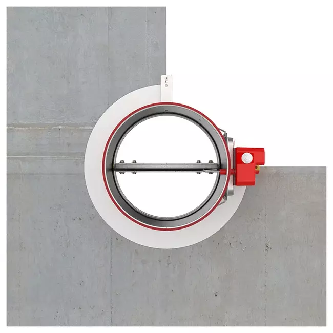 Brandschutzklappe rund 450 mm manuell betätigt - E-FDC40 D450 R