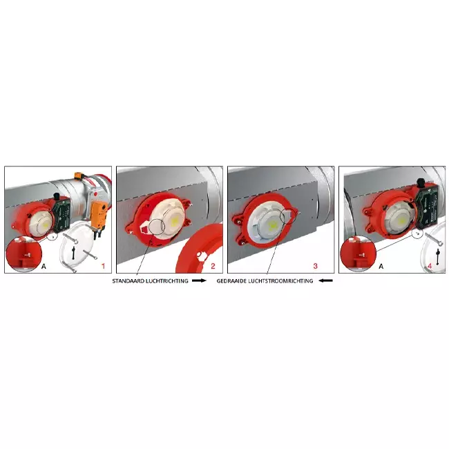 Rauchsensor 24V für runde Brandschutzklappe 710 mm - E-FDC A SSA D710 24