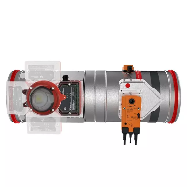 Rauchsensor 24V für runde Brandschutzklappe 710 mm - E-FDC A SSA D710 24