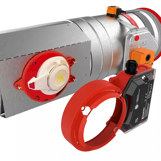 Rauchsensor 24V für runde Brandschutzklappe 710 mm - E-FDC A SSA D710 24