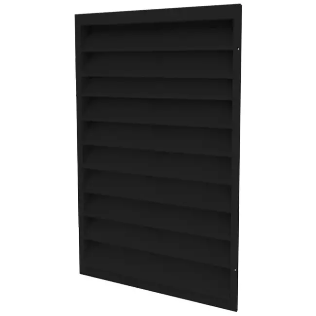 Außenwanddurchlässe 300x500 Aluminium mit feststehenden Lamellen - RAL 9005
