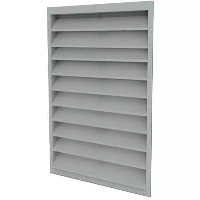 Außenwanddurchlässe 300x600 Stahl mit feststehenden Lamellen - Blank unbeschichtet