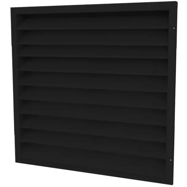 Außenwanddurchlässe 500x500 Stahl mit feststehenden Lamellen - RAL 9005