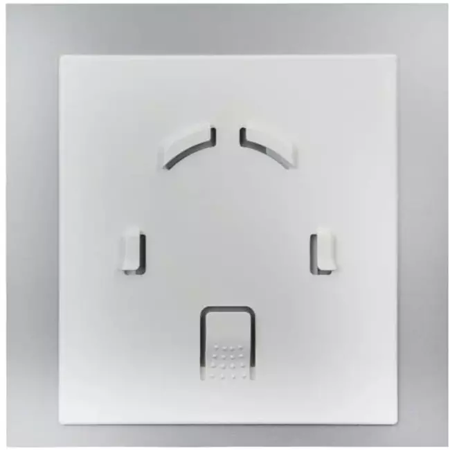Badezimmerventilator Ø 100 mm mit Zeitschaltuhr und Einschaltverzögerung – Glasfront in Satin-Silber