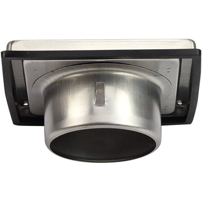 Edelstahl-Frontgitter 125mm mit beweglichen hohen Ansauglamellen - EL-SS-OP125 SS