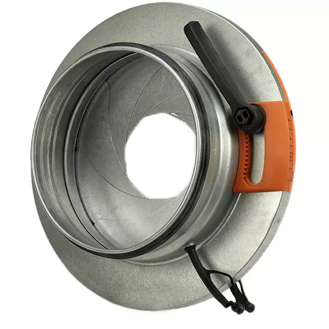 Blendenklappe 200 mm - Sendzimir verzinkter Stahl - IRIS200