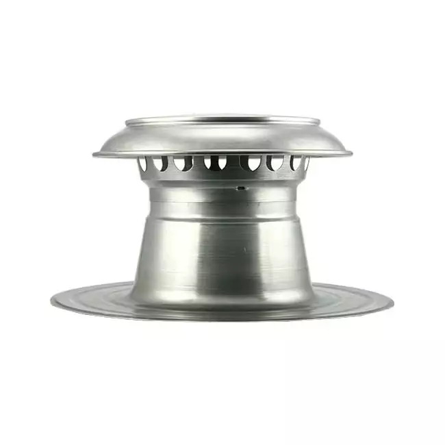 Flachdach Entlüftung Vent-Alu 2000 einwandig 200 mm mit Aluminiumkappe