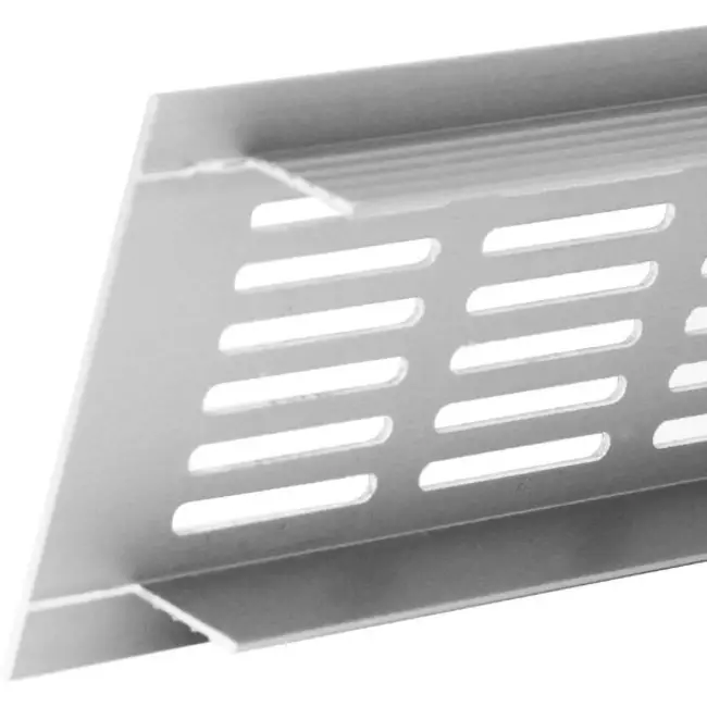 Sockelgitter Aluminium Silber 400x60mm RA640S
