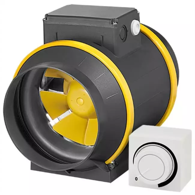Ruck Etamaster Rohrventilator mit EC Motor 1300 m³/h - Ø 200 mm + Potentiometer 10 kO