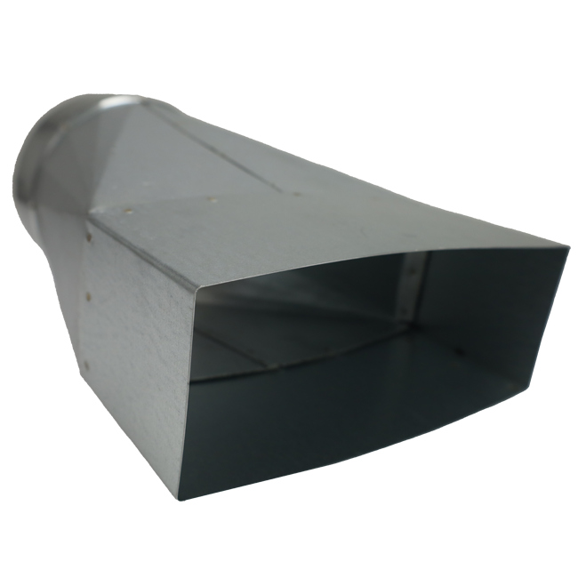Adapter 220x80 mm auf 160 mm Durchmesser für Rohrleitungen