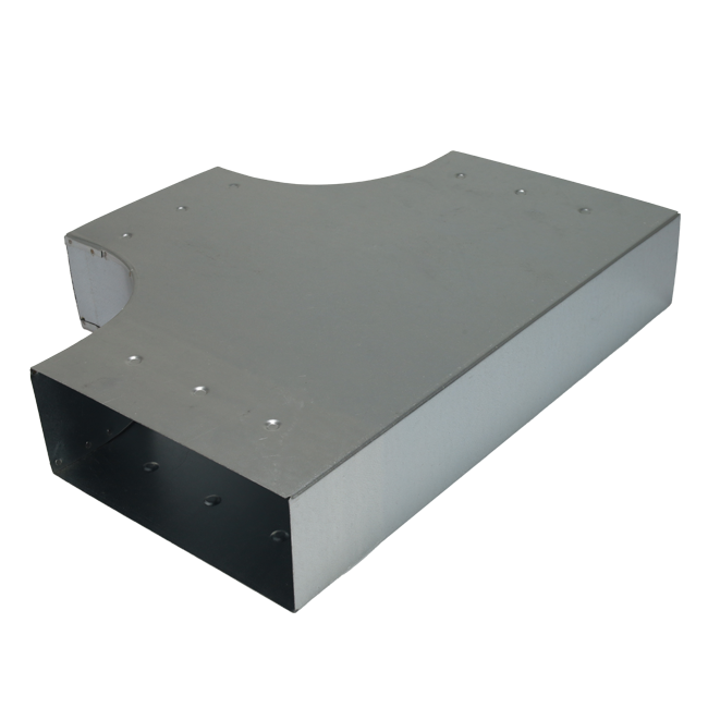 T-Stück 90 Grad 220x80 mm - 220x80 mm für Rohrleitungen