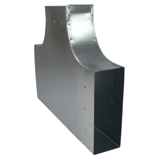 T-Stück 90 Grad 220x80 mm - 220x80 mm für Rohrleitungen