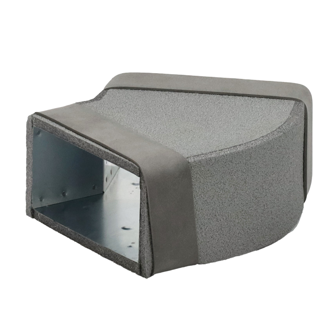 Thermoduct Bogen 45 Grad 170x80 horizontal für Kanalisation