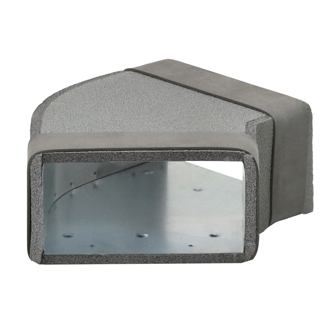 Thermoduct Bogen 45 Grad 170x80 horizontal für Kanalisation
