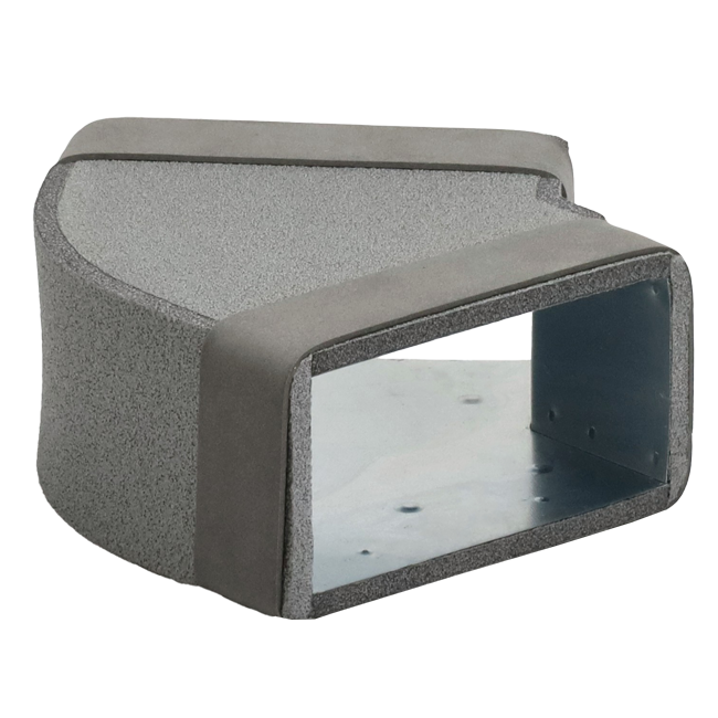 Thermoduct Bogen für Flachkanal 45º 220x80 mm Horizontal