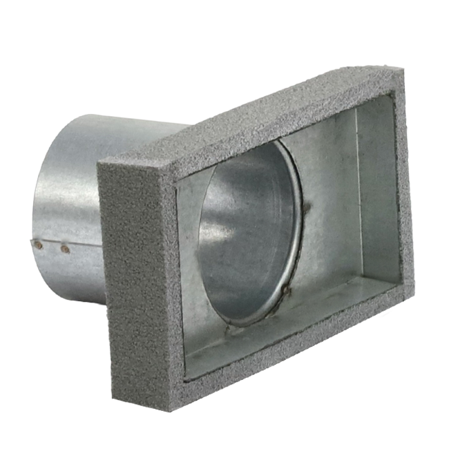 Thermoduct Deckel mit Rohranschluss 220x80 mm nach Ø 80 mm