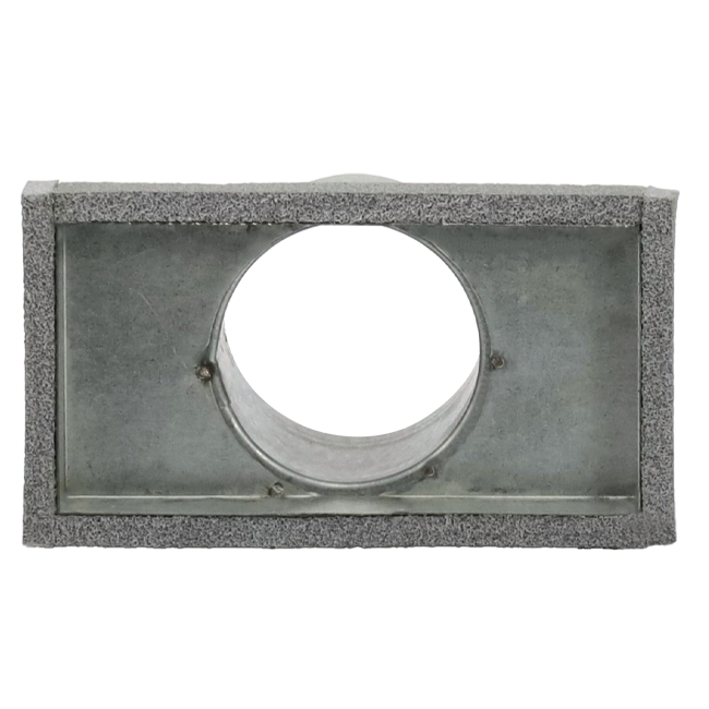 Thermoduct Deckel mit Rohranschluss 220x80 mm nach Ø 80 mm