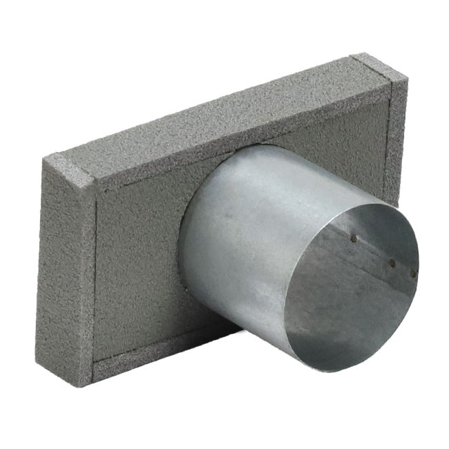 Thermoduct Deckel mit Rohranschluss 220x80 mm nach Ø 80 mm