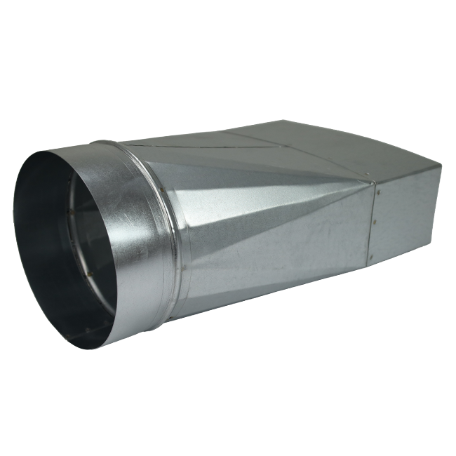 Adapter 220x80 mm auf Durchmesser 150 mm für Rohrleitungen