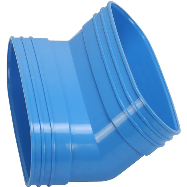 Wavin Ventiza Bogen 45 Grad PVC oval 195x80 mm vertikal M/M