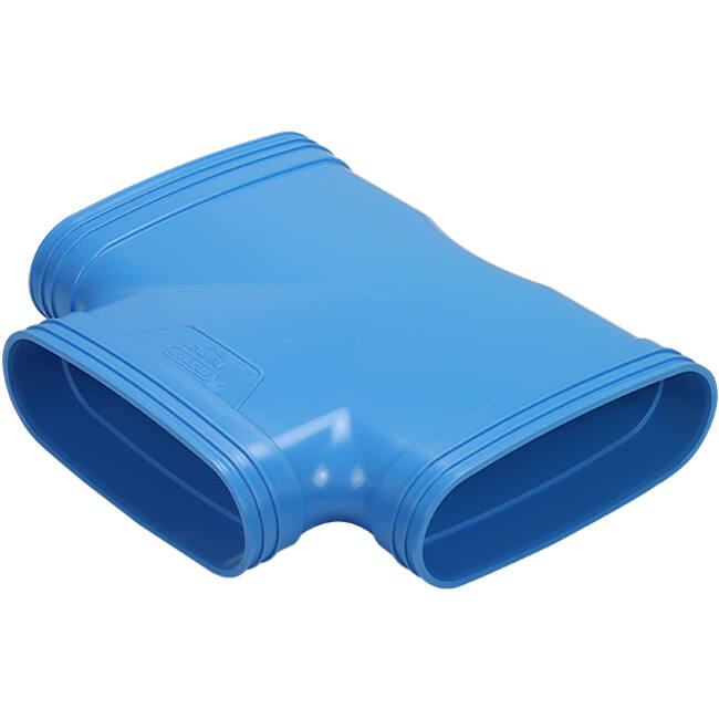 Wavin Ventiza T-Stück 90 Grad PVC oval 195x80 mm M/M/M