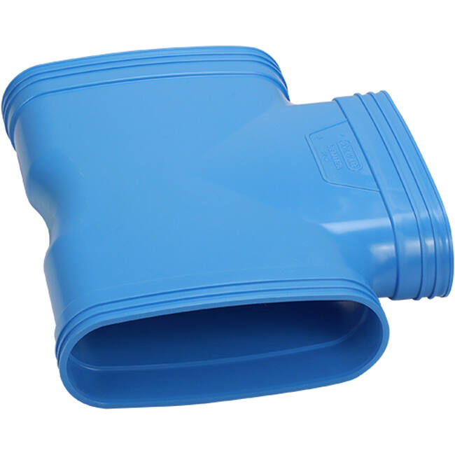 Wavin Ventiza T-Stück 90 Grad PVC oval 195x80 mm M/M/M