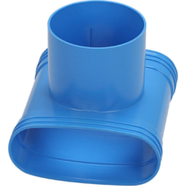 Wavin Ventiza T-Stück PVC oval 235x80 mm mit Durchmesser 160 mm M/M/M