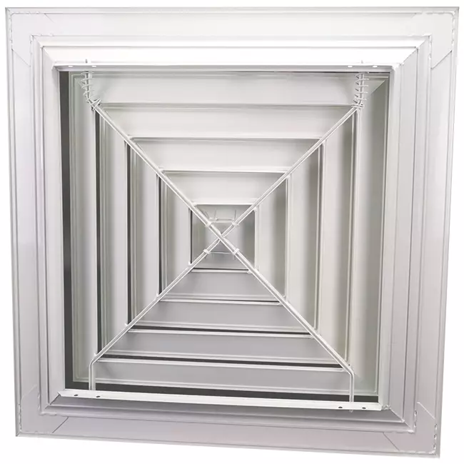 Schlitzauslass mit 4-facher Luftverteilung MDCD4-450/595 - RAL9010