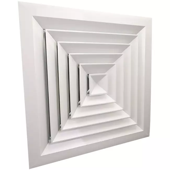 Schlitzauslass mit 4-facher Luftverteilung MDCD4-450/595 - RAL9010
