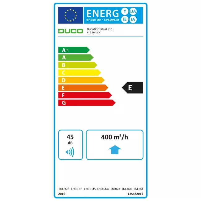 DucoBox Silent 2.0 400 m³/h + 2x CO2-Sensor - Sicherheitsstecker
