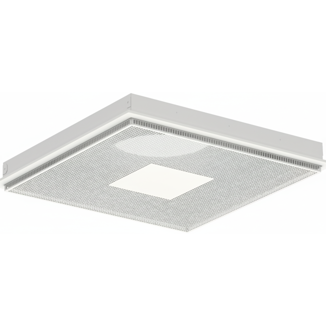 Perforierter Deckenauslass für Zu- und Abluft 595x595 mm - 160 mm - RAL 9010