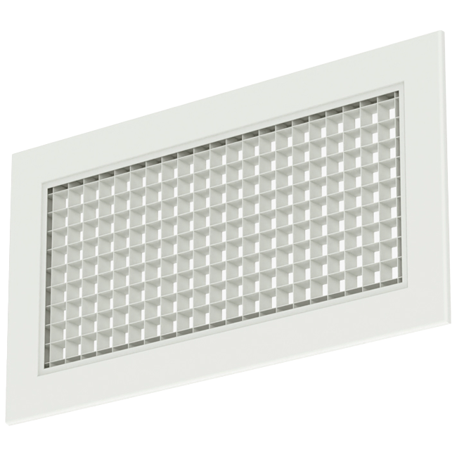 Aluminium Wandgitter mit festem Gitter - mit Reibungsfedern - 300x150 mm - RAL 9010