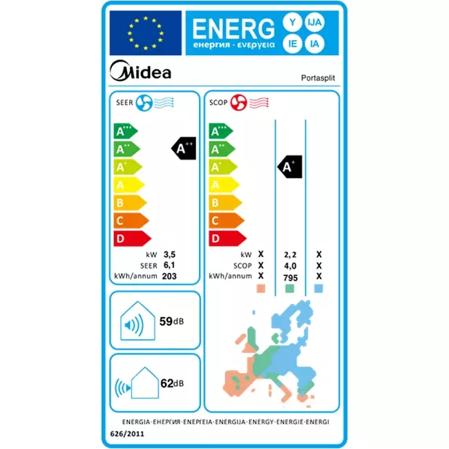 Midea Portasplit mobiles Split-Klimagerät 3,5 kW
