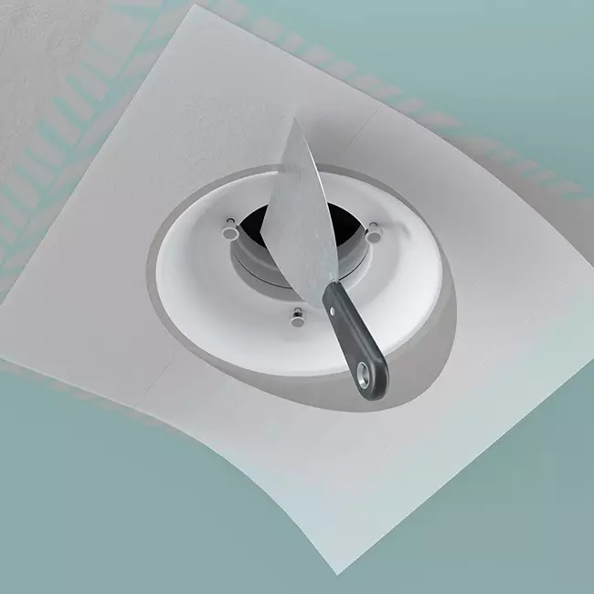 Ergovent, einbaubares, rahmenloses Rundlüftungsventil 100 mm – mit Coanda-Effekt